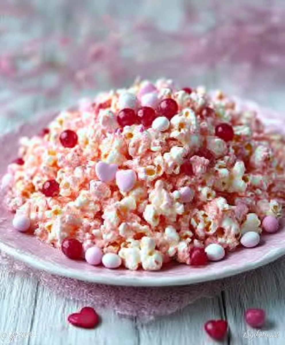Easy Pink Popcorn Recipe for Valentine’s Day