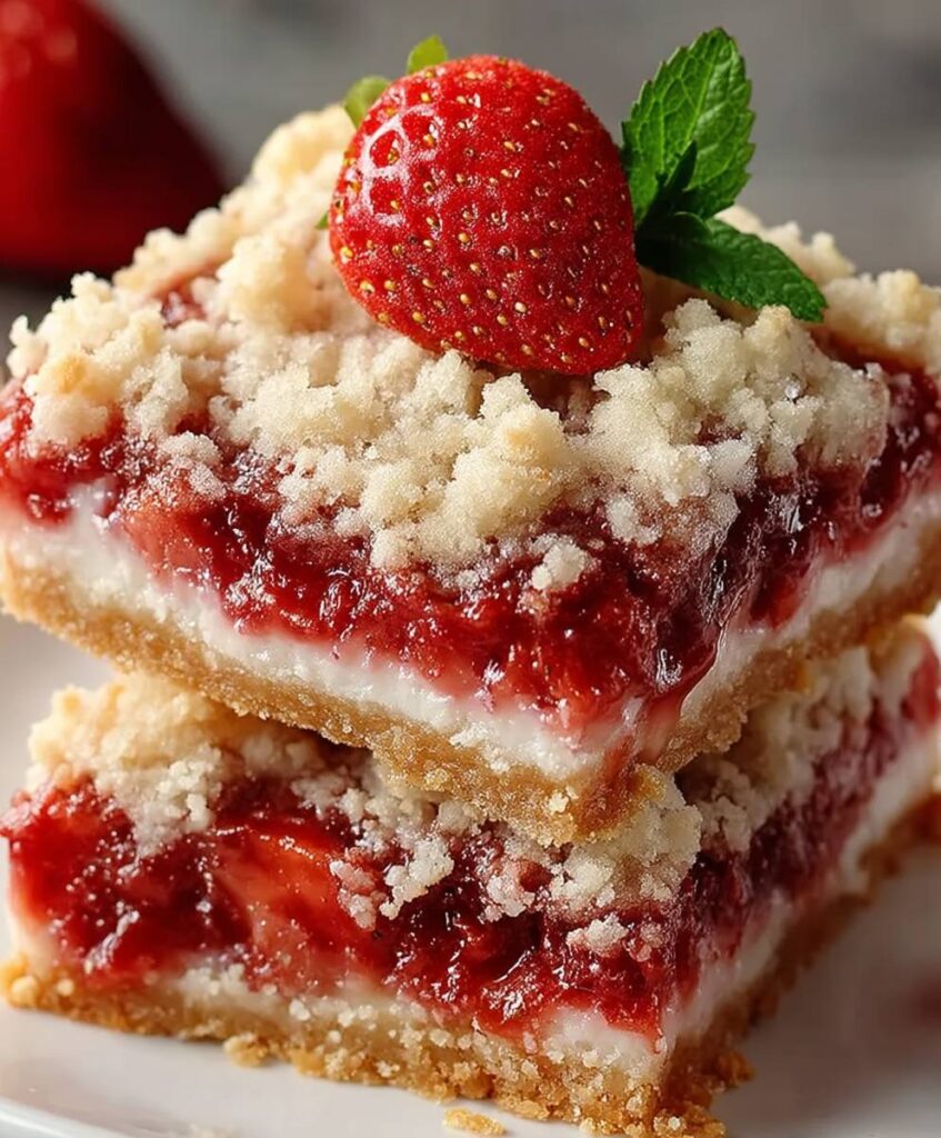 Easy Strawberry Shortcake Bars with Buttery Crust – Simple Dessert Recipe