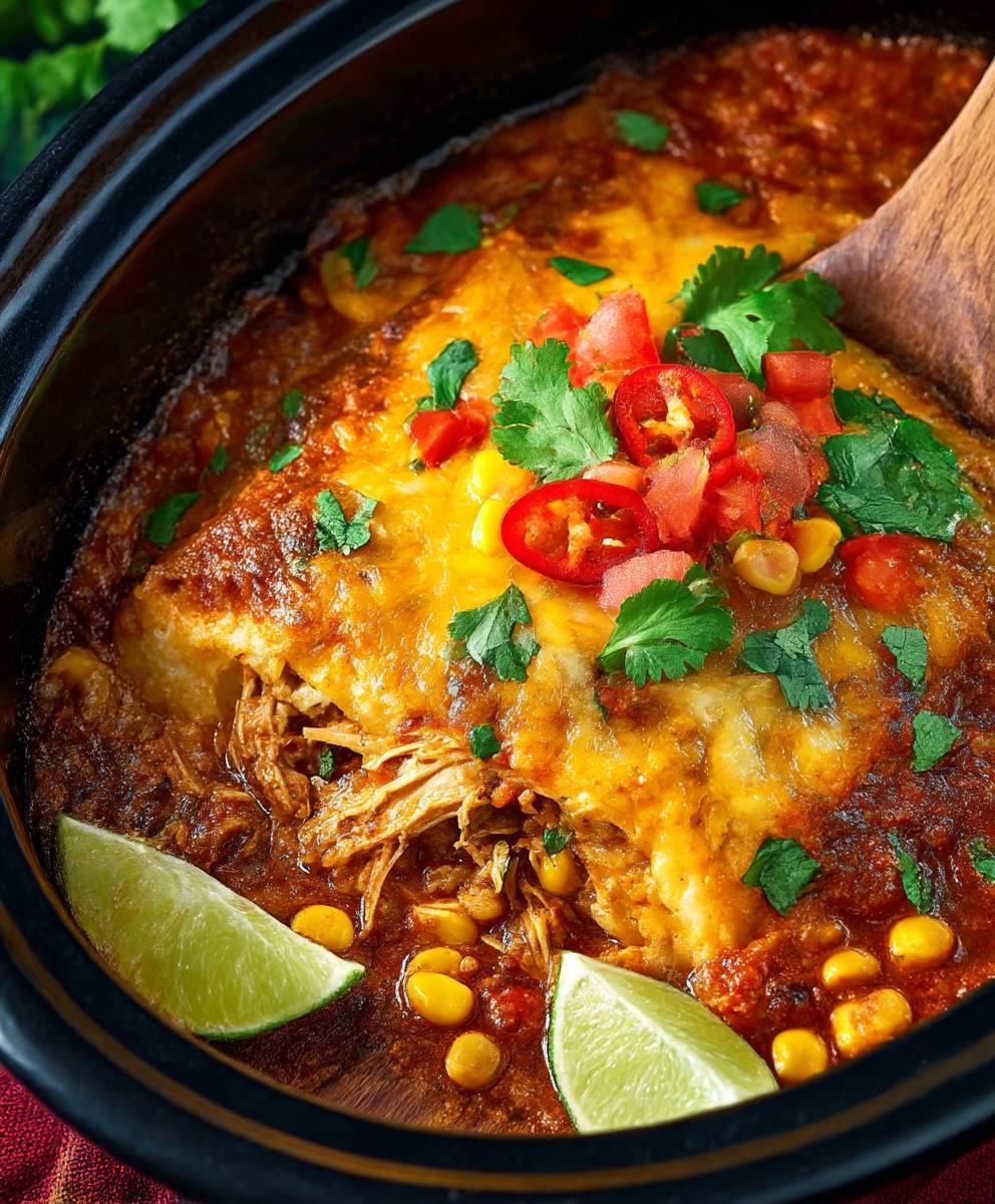 Easy and Delicious Crockpot Chicken Enchilada Casserole for Busy Nights image 2