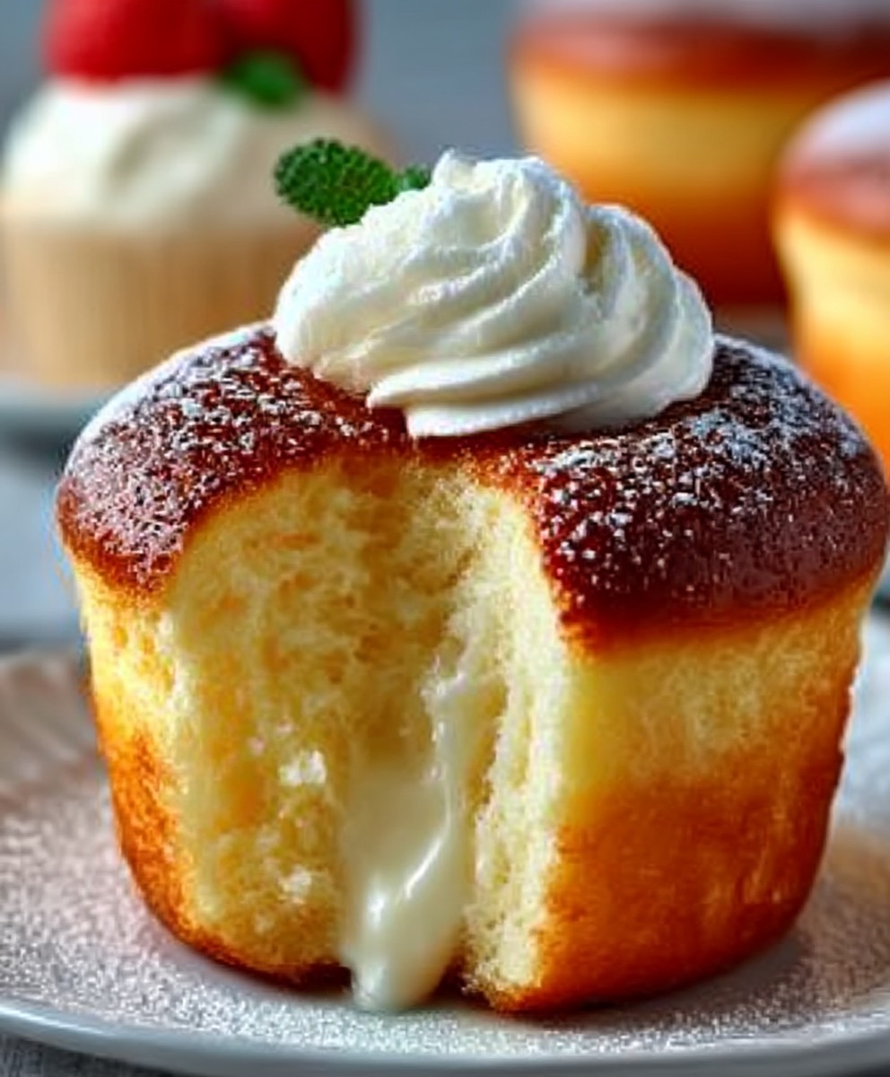Fluffy Japanese Cotton Cheesecake Cupcakes