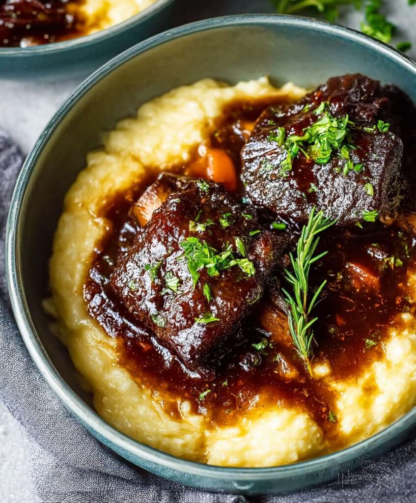 Grape Juice Braised Short Ribs in Dutch Oven – Tender Comfort Food Recipe