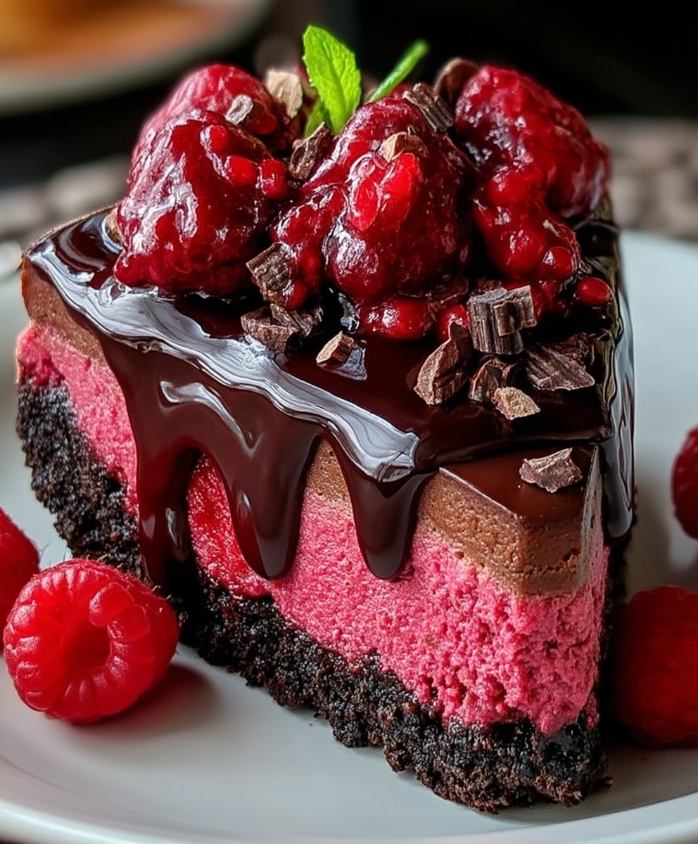 Indulge in Decadent Dark Chocolate Raspberry Cheesecake image 2