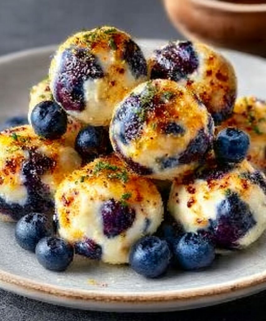 Lemon Blueberry Cottage Cheese Protein Bites
