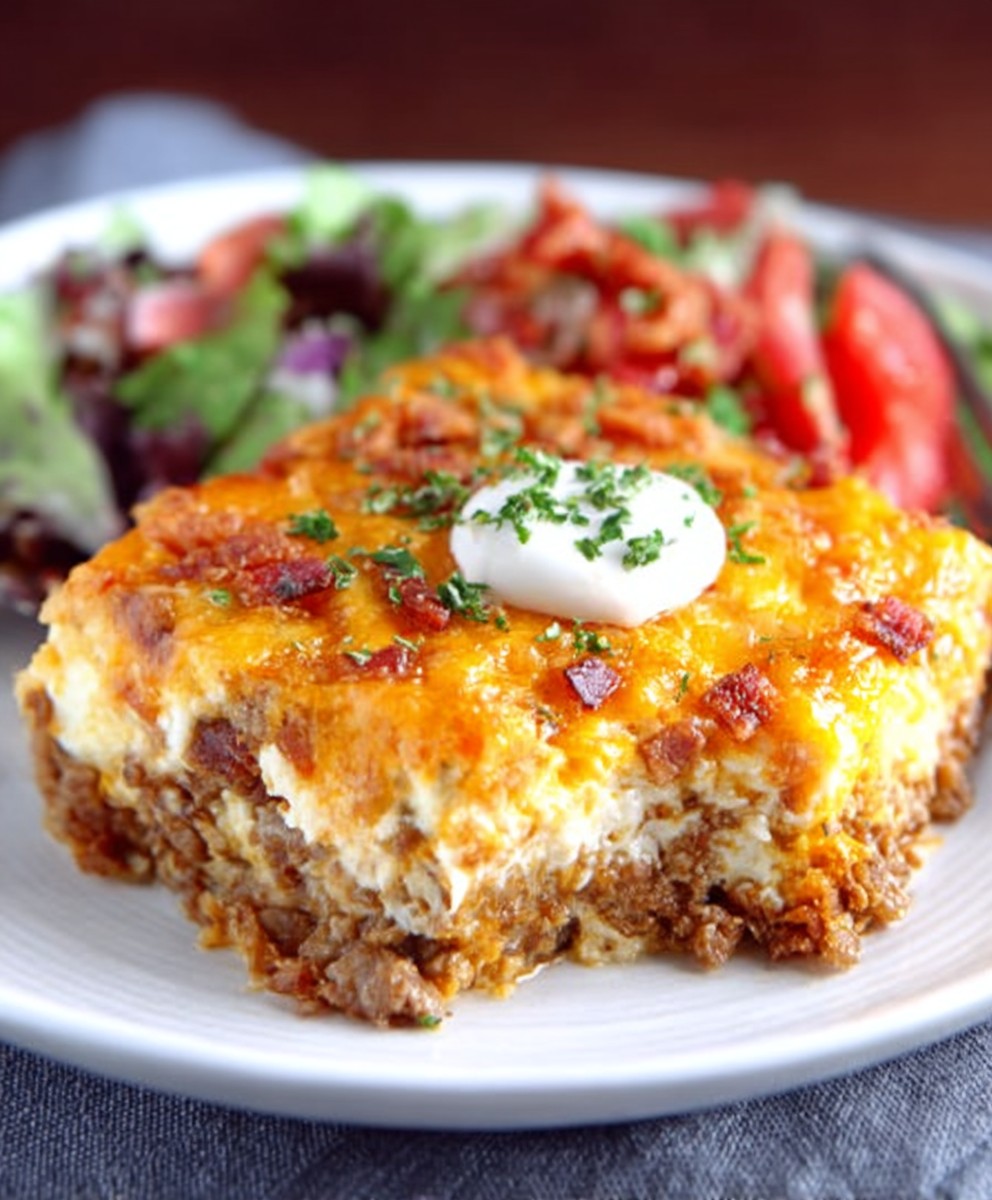 Low-Carb Turkey Bacon Cheeseburger Casserole | Easy Keto Dinner Recipe