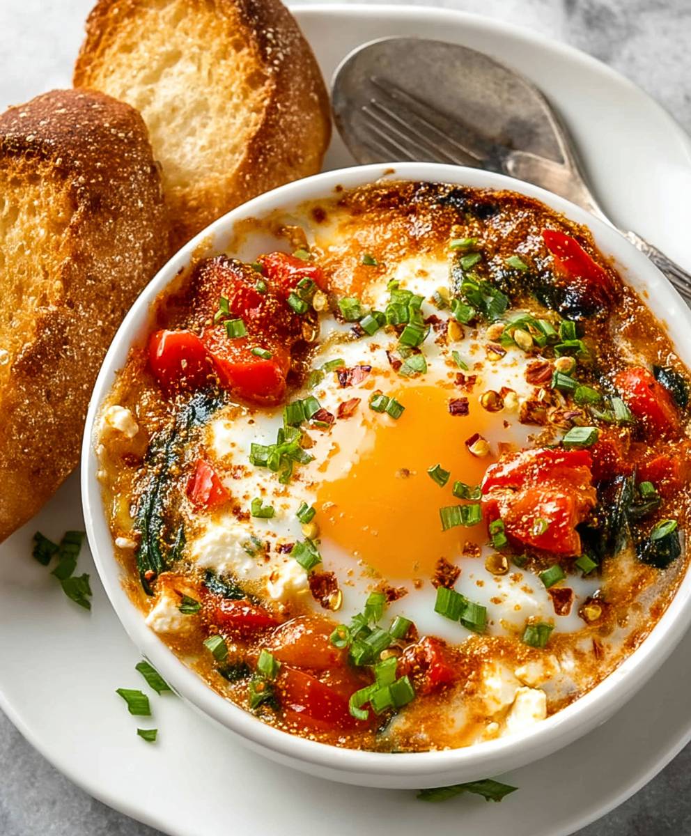 Mediterranean Baked Feta Eggs
