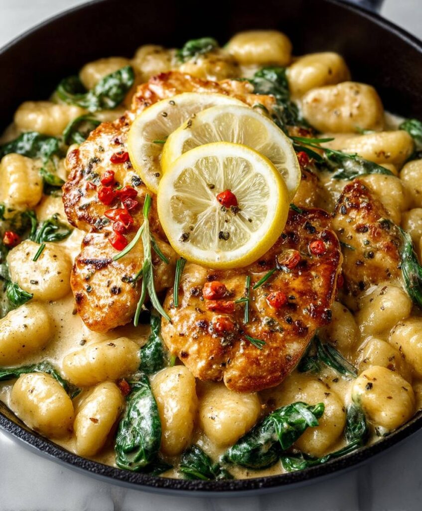 One Pan Lemon Chicken Gnocchi