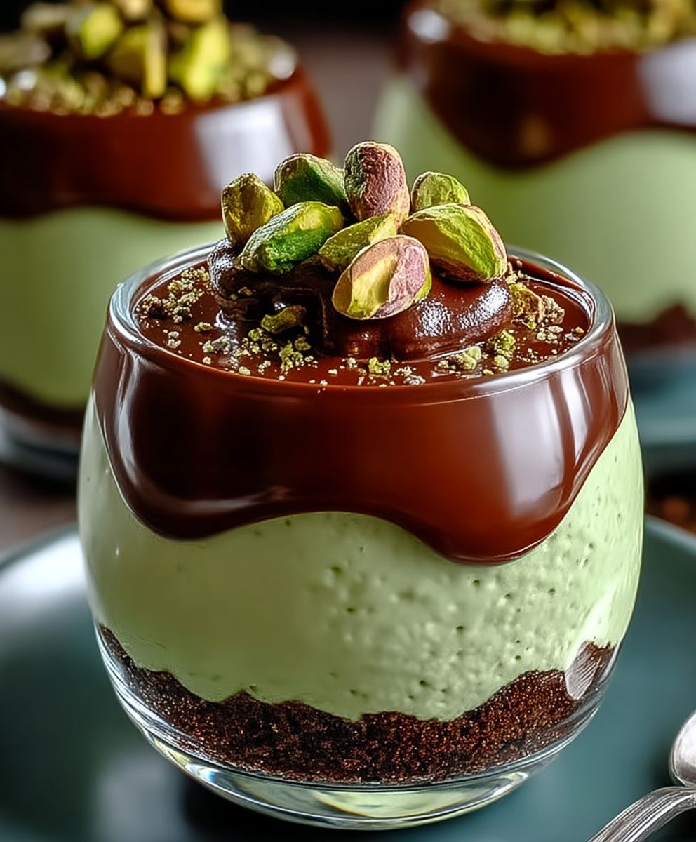 Pistachio Mousse with Chocolate Ganache – Elegant Creamy Dessert image 2
