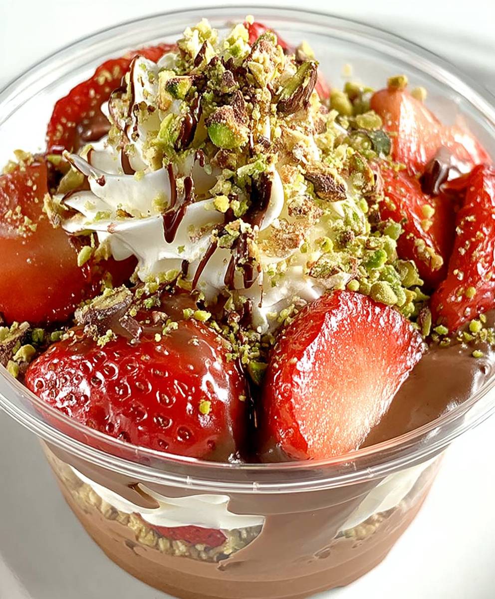Rich & Creamy Dubai Chocolate Strawberry Cup – Viral Dessert Recipe image 2