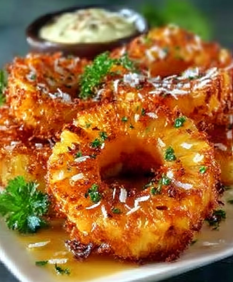 Rum Extract-Soaked Fried Pineapple: A Delicious Tropical Dessert Recipe