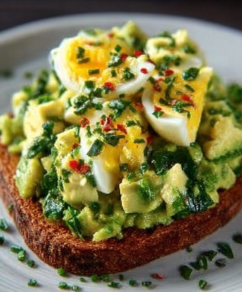 Simple & Zesty Mediterranean Avocado Egg Salad