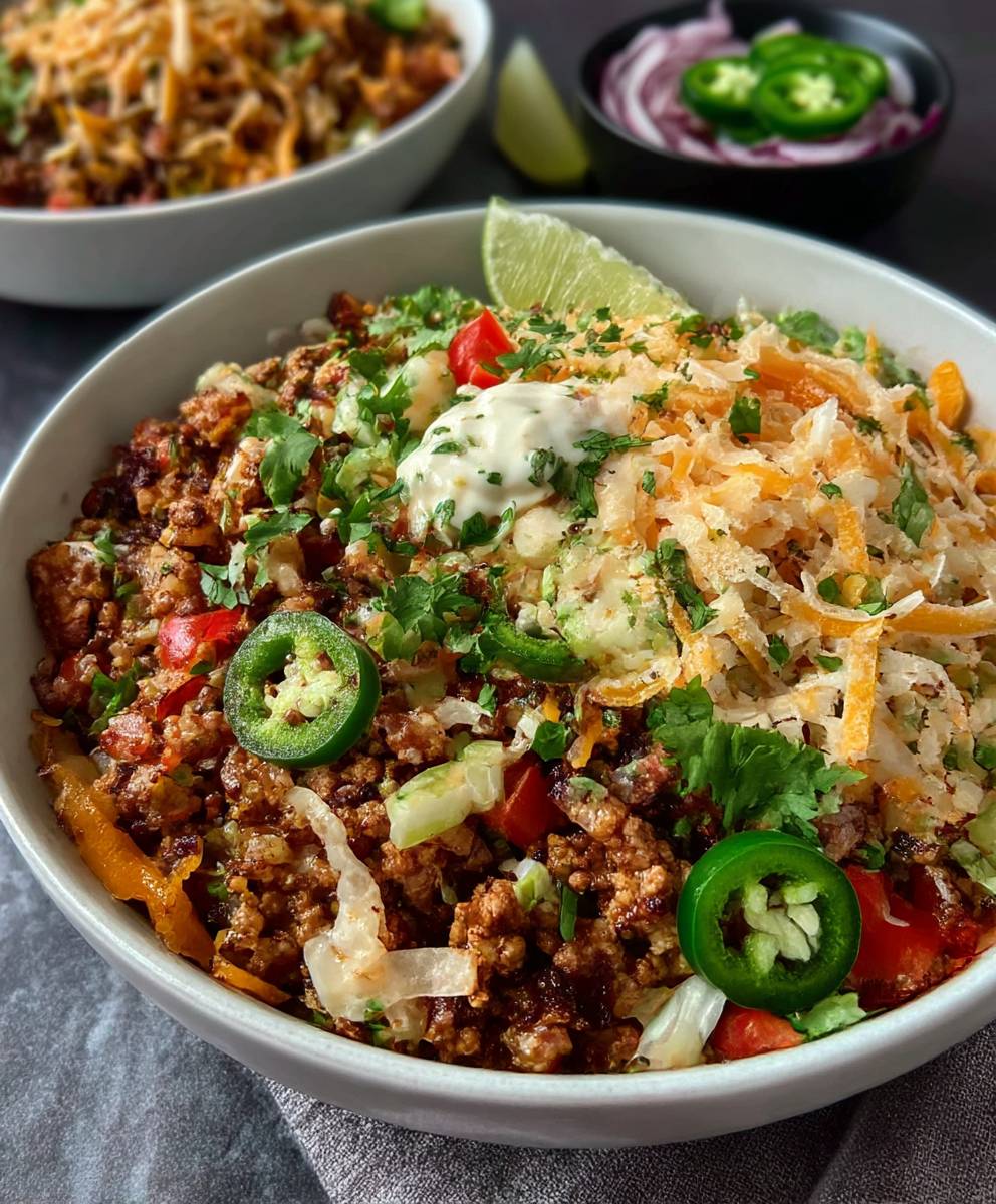 Taco Lunch Bowls: High Protein Vegetarian Meal Prep