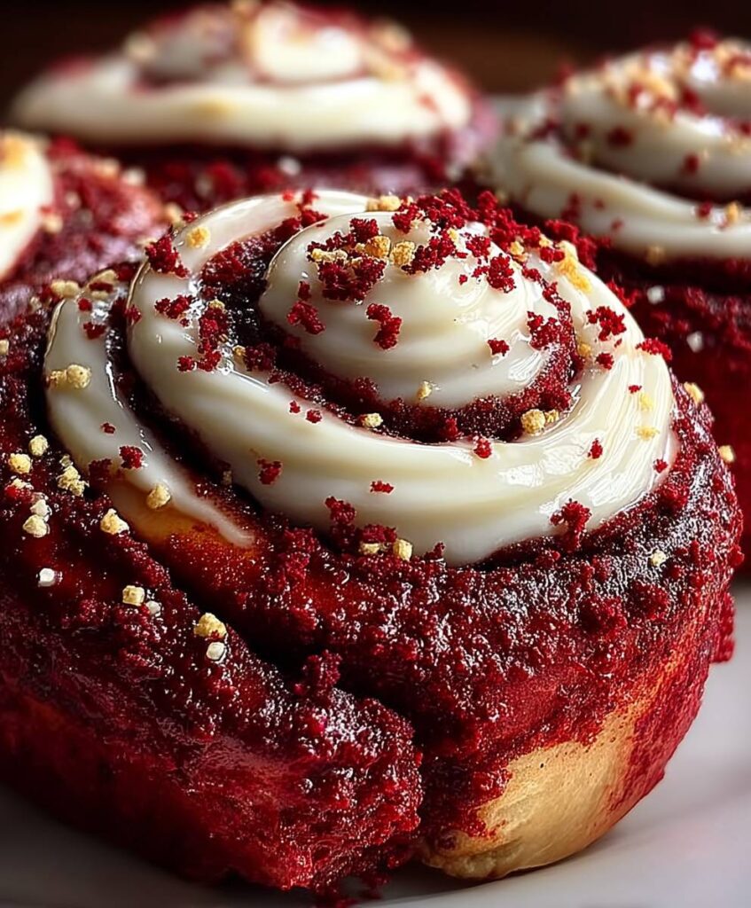 The Best Red Velvet Cinnamon Rolls