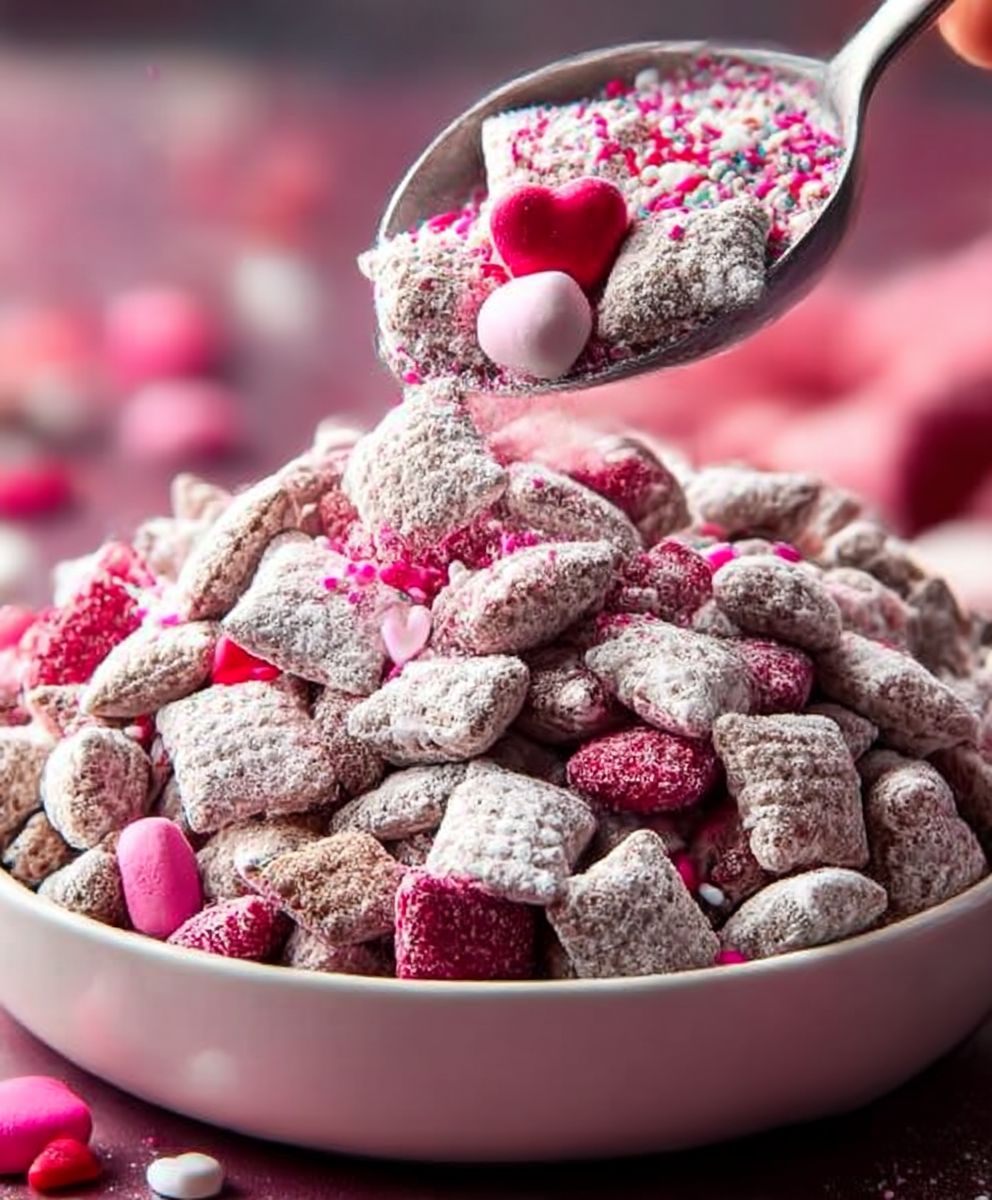 The Best love day Muddy Buddies (Quick & Easy Snack!)