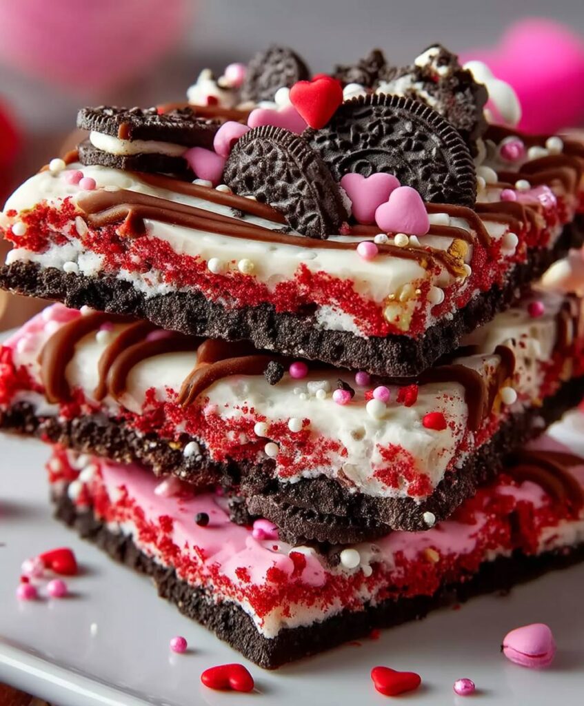 Valentine’s Day Oreo Cookie Bark