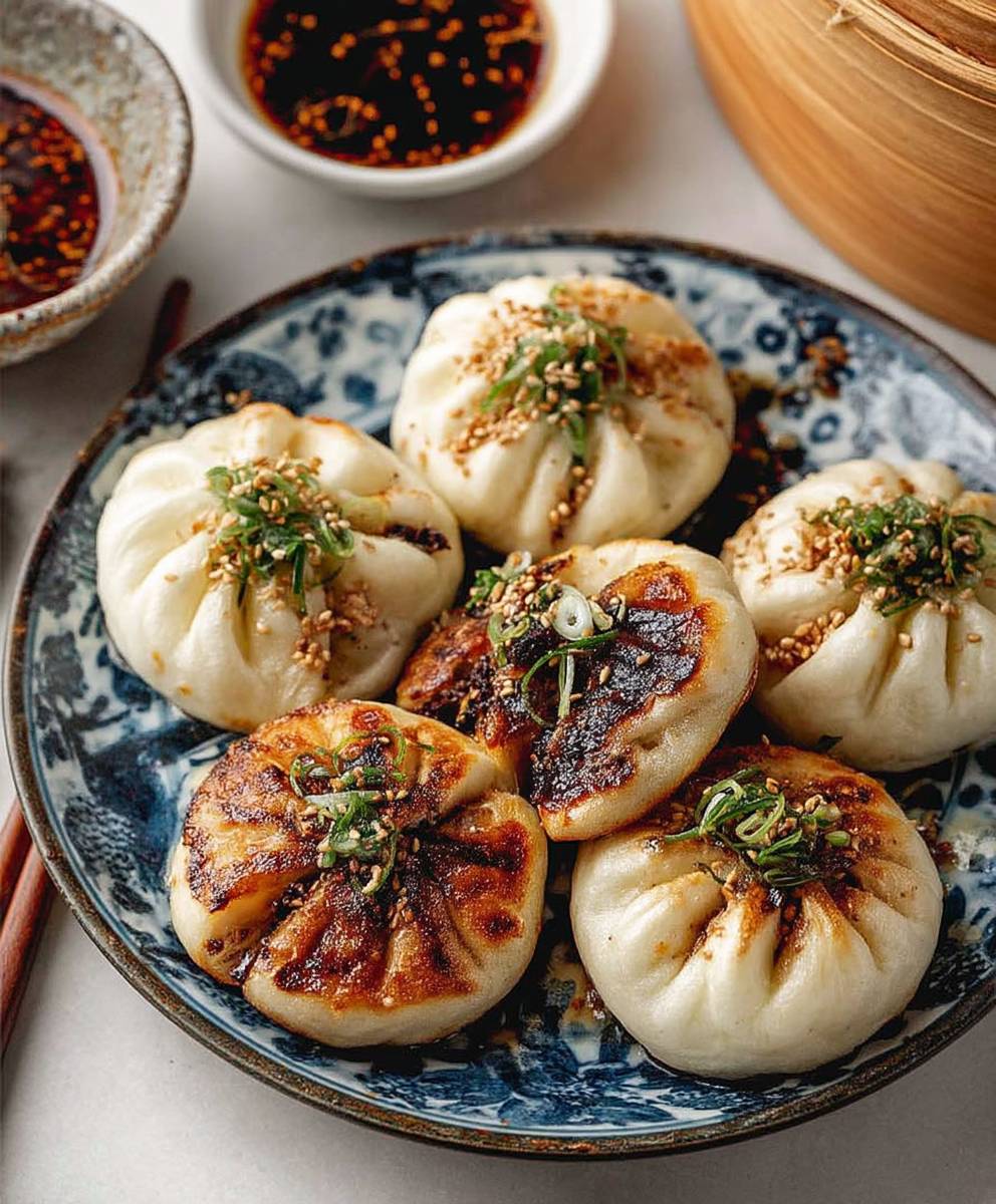 Vegan Pan-Fried Buns (Sheng Jian Bao) | Crispy Chinese Dumplings image 2
