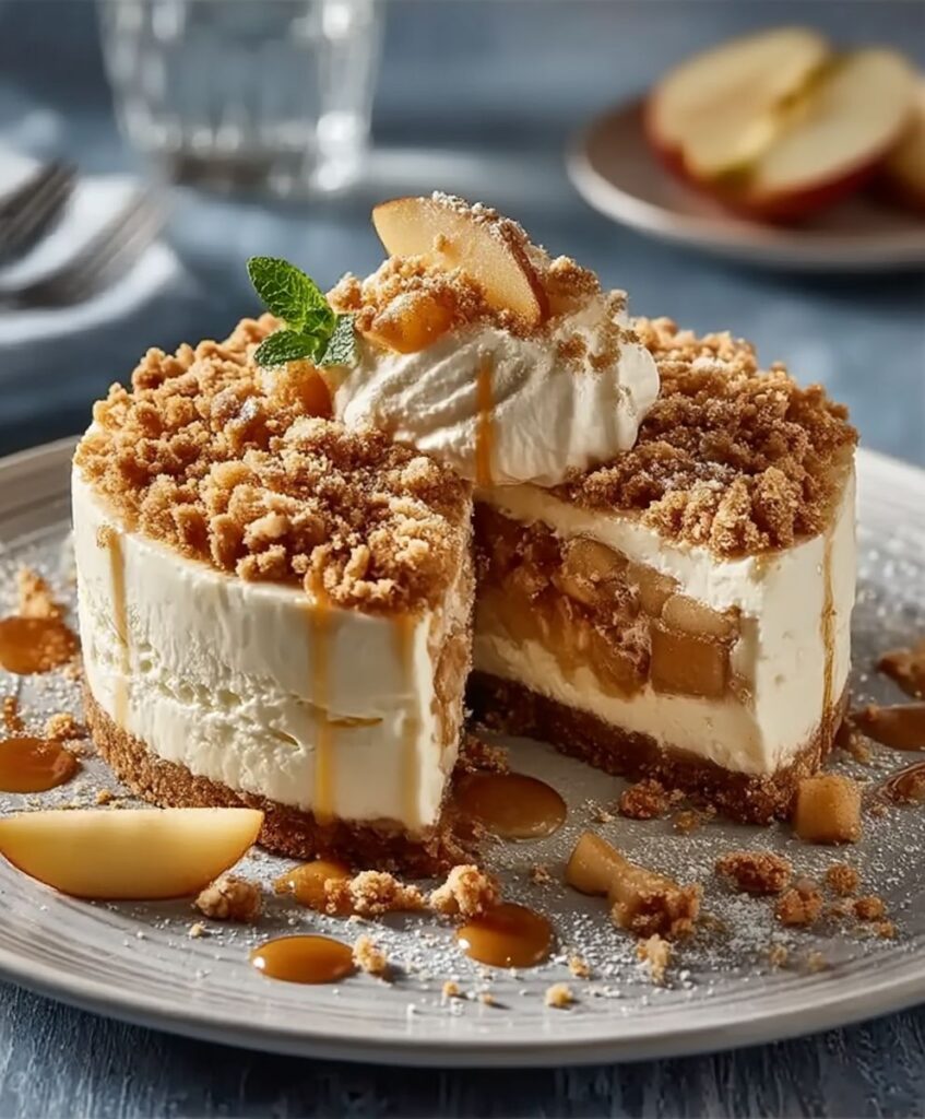 Apple Crumble Cheesecake
