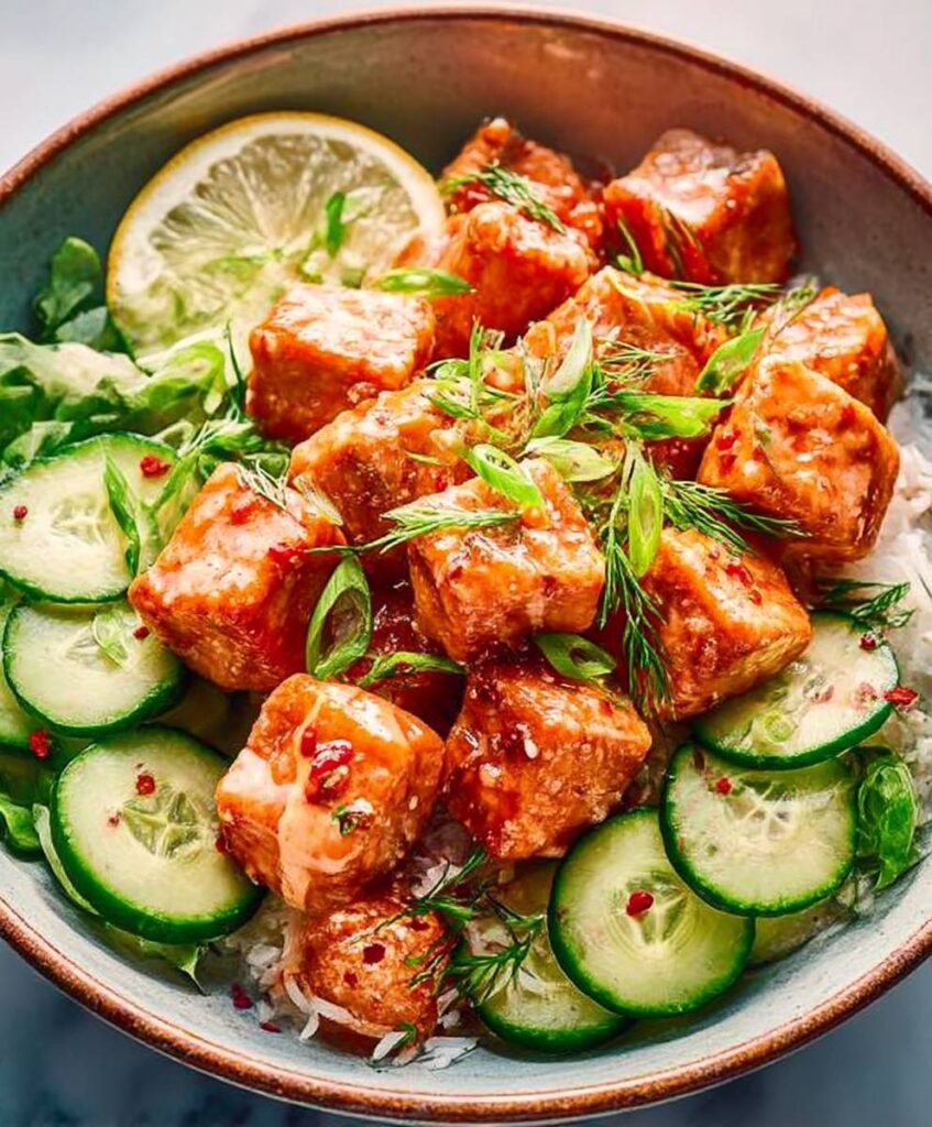 Bang Bang Salmon Bites Bowl