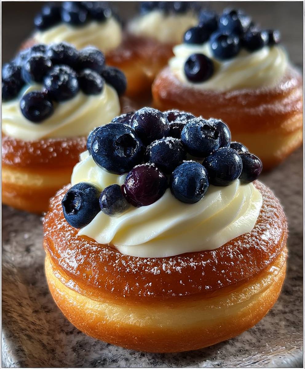 Blueberry Pastry Rings with Vanilla Cream Filling image 2