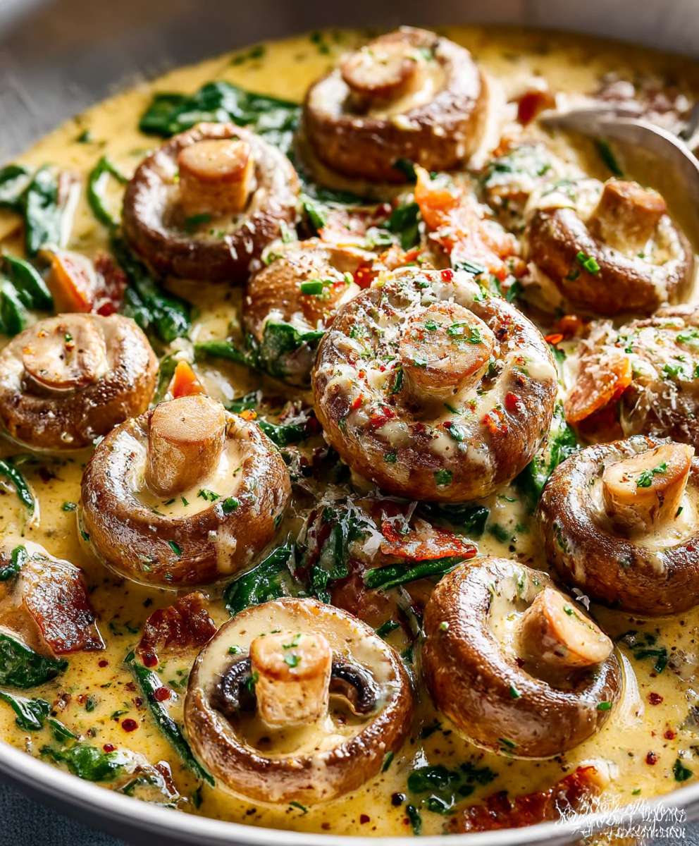 Creamy Garlic Butter Mushrooms – A Quick and Flavorful Side Dish image 2