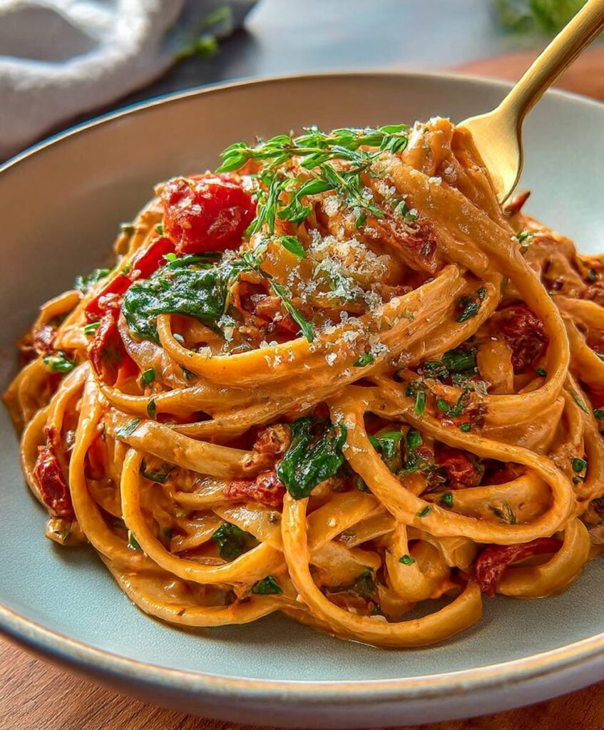 Creamy Sun-Dried Tomato Vegan Pasta