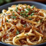 Creamy Vegan Caramelized Onion Pasta Recipe