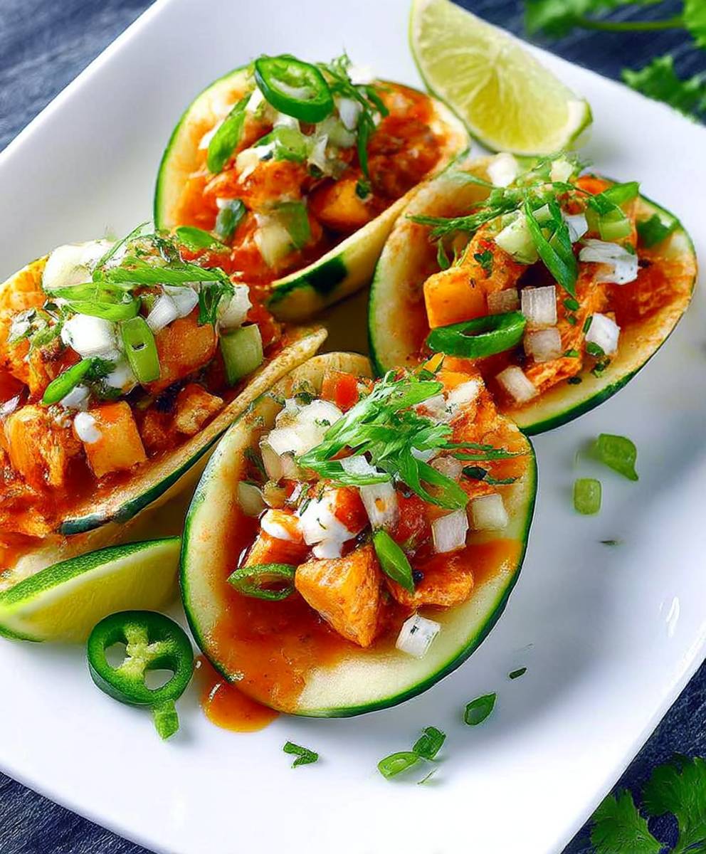 Healthy Buffalo Chicken Cucumber Rolls image 2