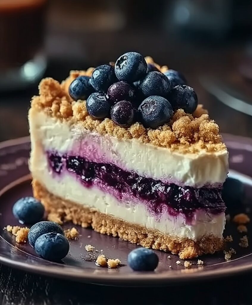 How to Make Blueberry Crumble Cheesecake | Blueberry Crumble Cheesecake Recipe