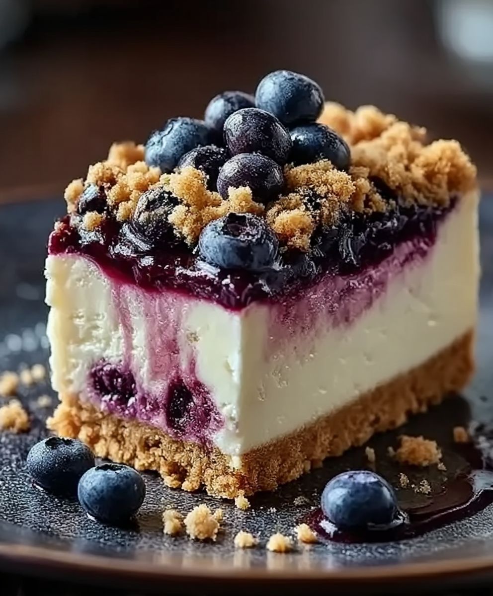How to Make Blueberry Crumble Cheesecake | Blueberry Crumble Cheesecake Recipe image 2
