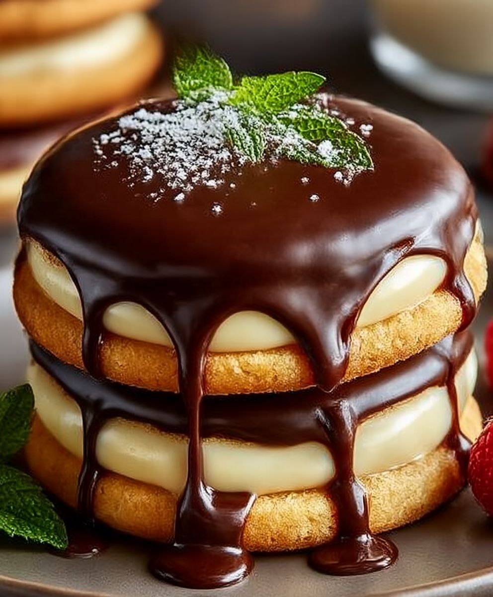 The Best Boston Cream Pie Cookie Dessert image 2