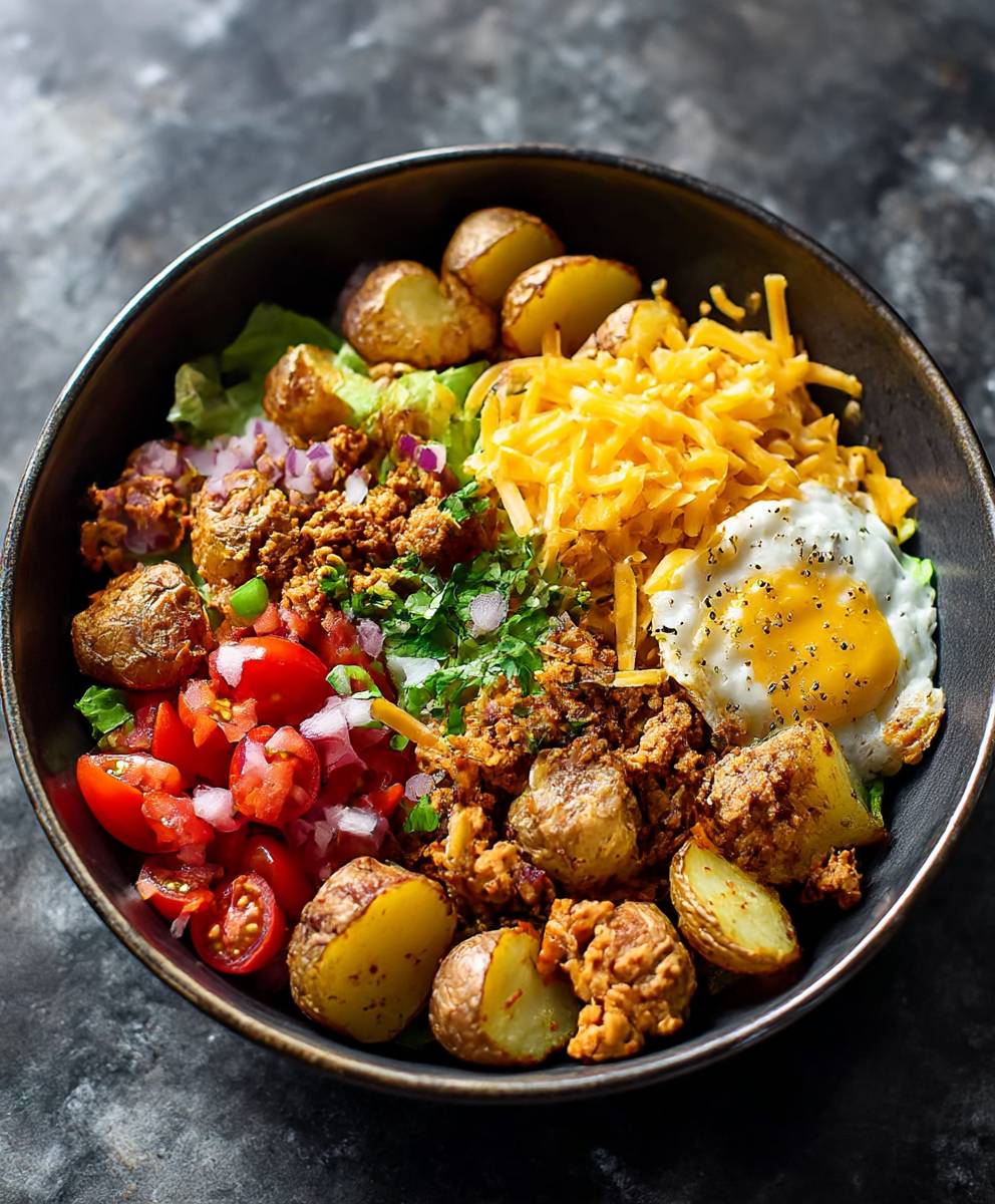 oaded Potato Taco Bowl | Hearty Meal Prep Recipe image 2