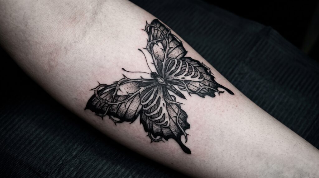21+ Dark & Stunning Gothic Butterfly Tattoo Ideas