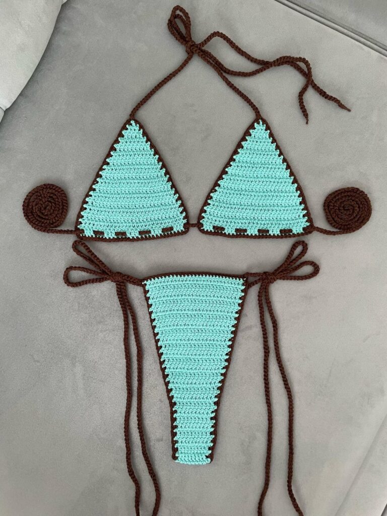 Crochet Bikini Set – Tanga & Thong | Handmade Summer Beachwear